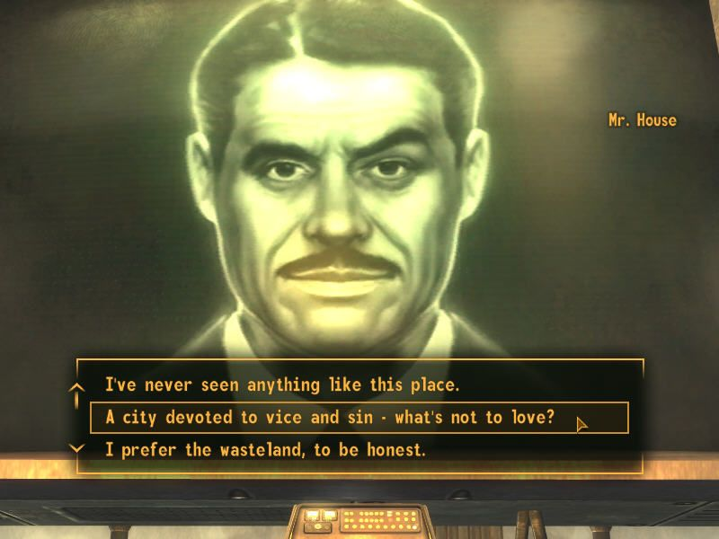 Interfaz de diálogo en Fallout: New Vegas